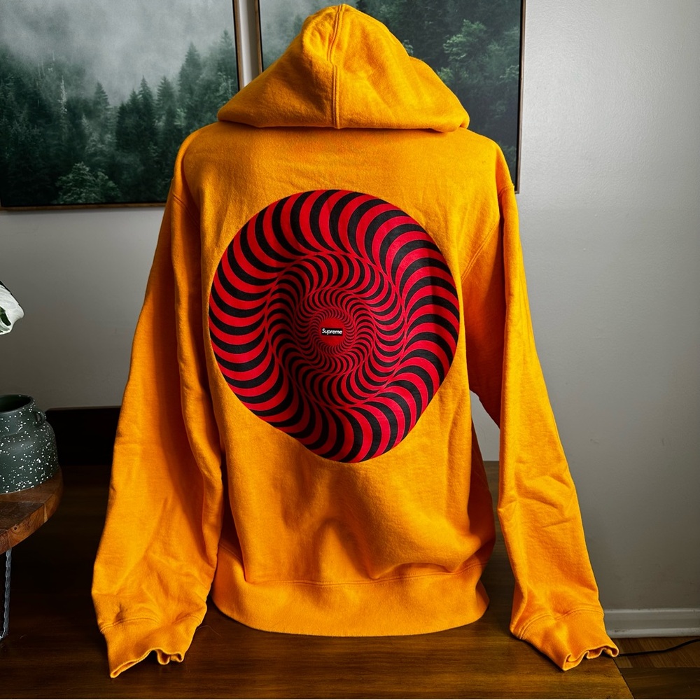 Supreme x Spitfire Hoodie Size Large Orange and Red Hoodie